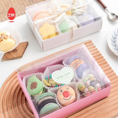 Recyclable Macaron बिस्कुट बॉक्स पैकेजिंग केक चॉकलेट बॉक्स